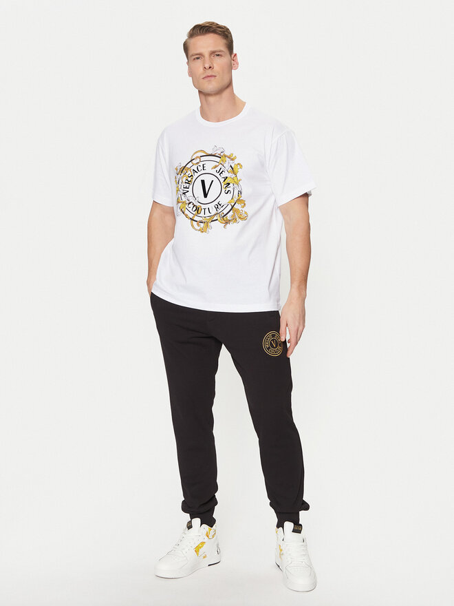 Versace Jeans Couture Versace Jeans Couture Póló 78GAHC01 Fehér Regular Fit
