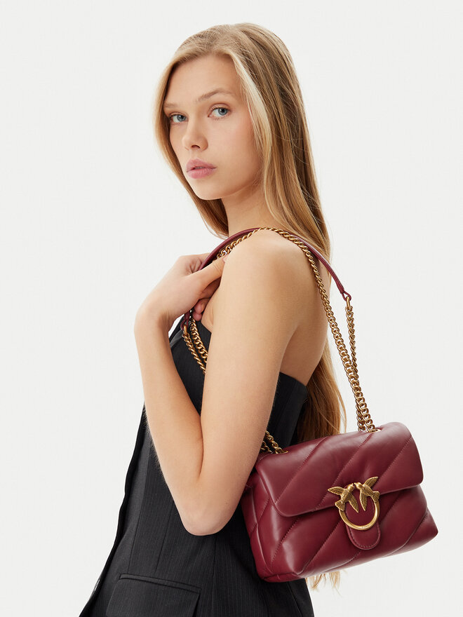 PINKO Torbica PINKO Love Puff Mini Cl PE 25 PLTT 100039 A0F2 Tamnocrvena