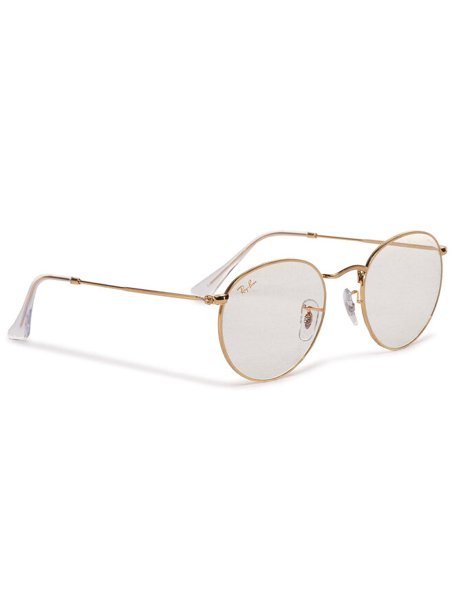 Ray-Ban Okulary przeciwsłoneczne Ray-Ban Round Flat Lenses 0RB3447 9196BL Złoty
