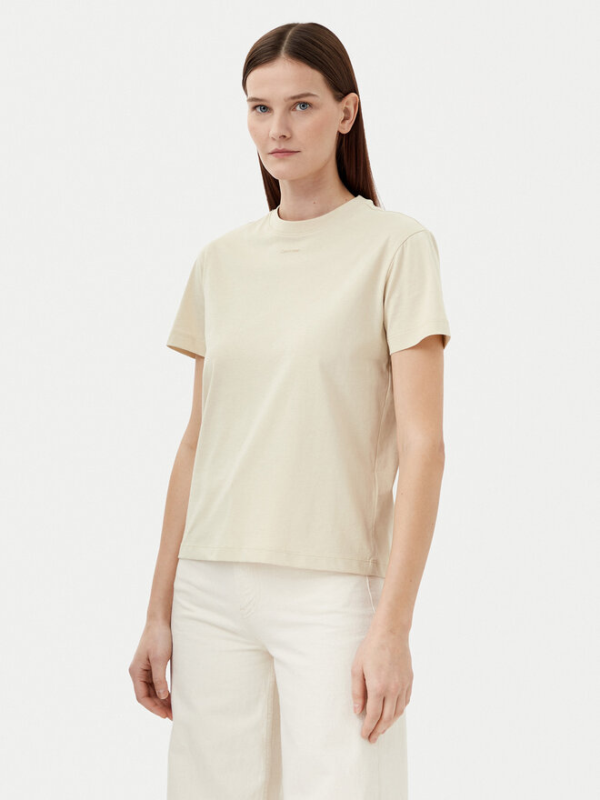 Calvin Klein Calvin Klein Футболка Nano Logo K20K207519 Бежевий Regular Fit