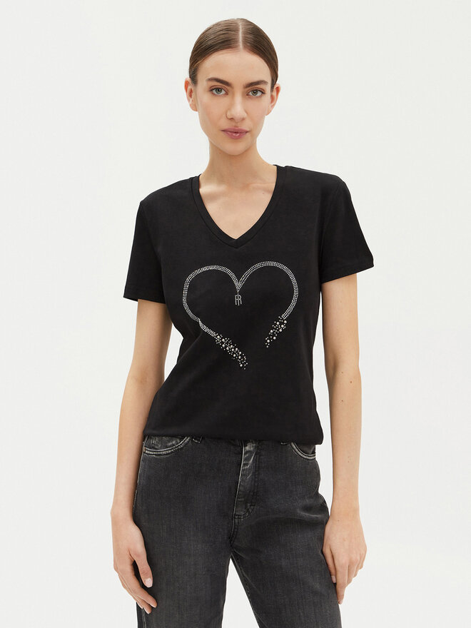 Fracomina Fracomina Camiseta FP25ST3007J401N5 Negro Regular Fit