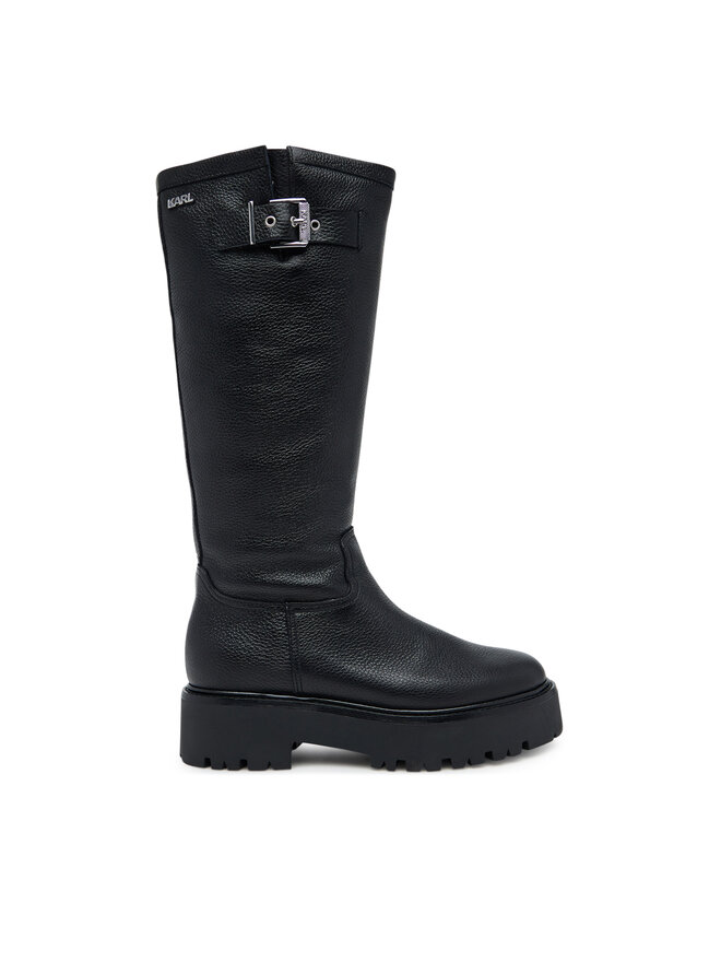 KARL LAGERFELD Kozaki KARL LAGERFELD Burly Biker KL43490W Czarny