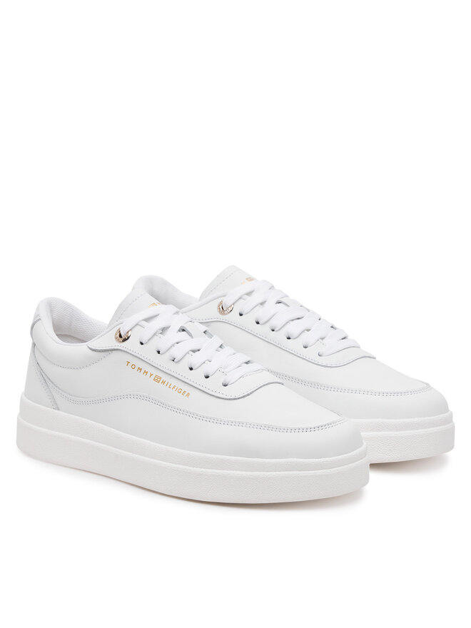 Tommy Hilfiger Sneakersy Tommy Hilfiger Modern Court Sneaker Lthr FW0FW08800 Biały