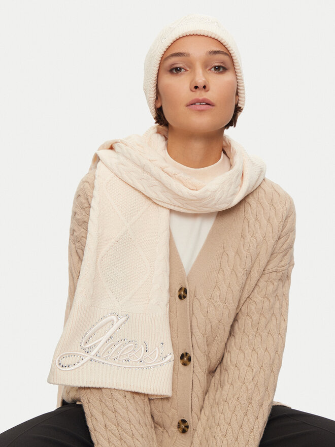 Guess Σκούφος Guess W4BZ24 Z3362 Εκρού