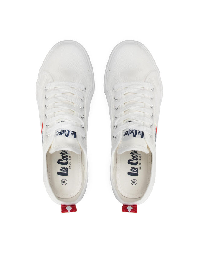 Lee Cooper Sneakers aus Stoff Lee Cooper LCW-22-31-0830LA Weiß