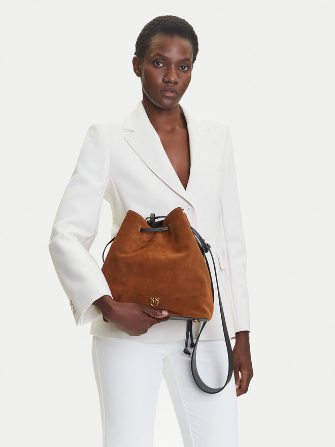 PINKO Handtasche PINKO Secchiello Classic PE 25 PLTT 104305 A2CC Braun