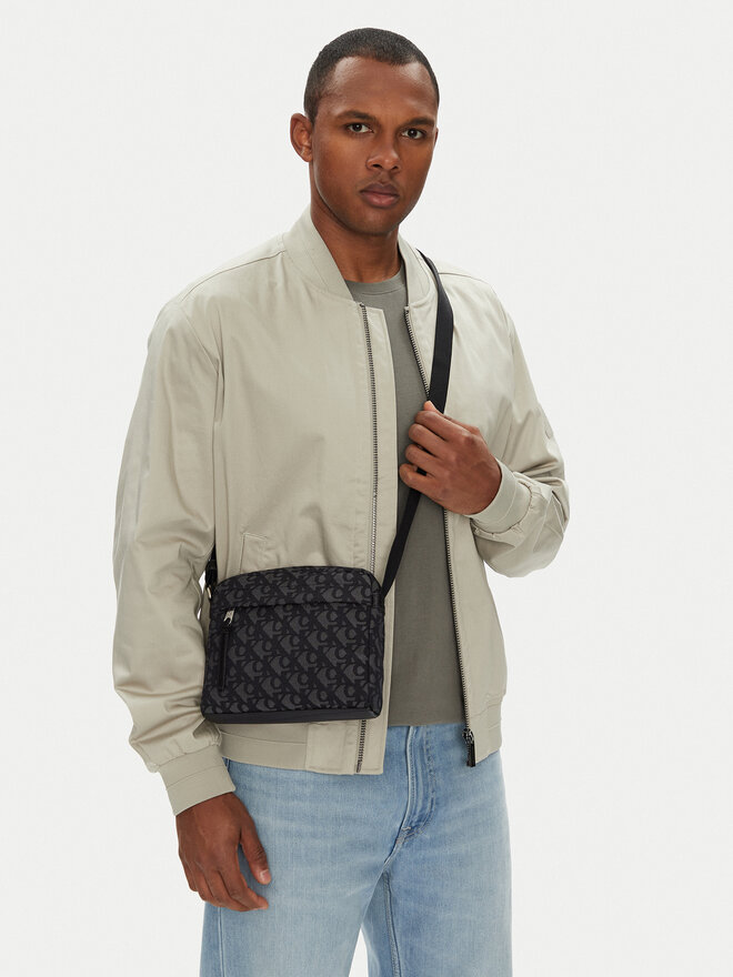 Calvin Klein Τσαντάκι Calvin Klein Slouched Monogram Mini Zip Fligh LV04G3175G Μαύρο