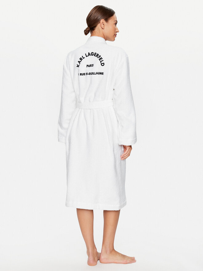 KARL LAGERFELD KARL LAGERFELD Ρόμπα Unisex 215M2180 Λευκό Regular Fit