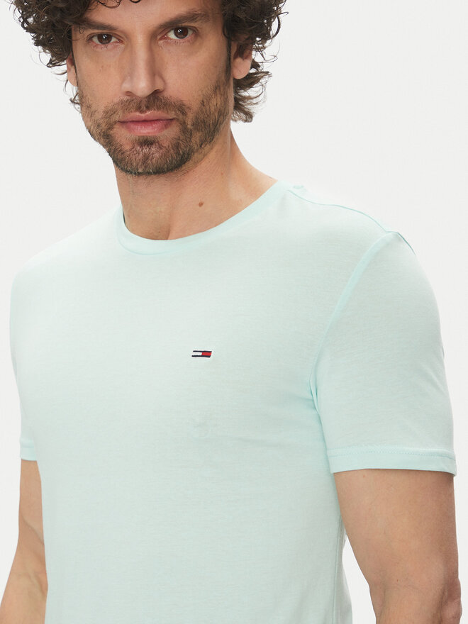 Tommy Jeans Tommy Jeans Marškinėliai DM0DM20363 Žalia Slim Fit