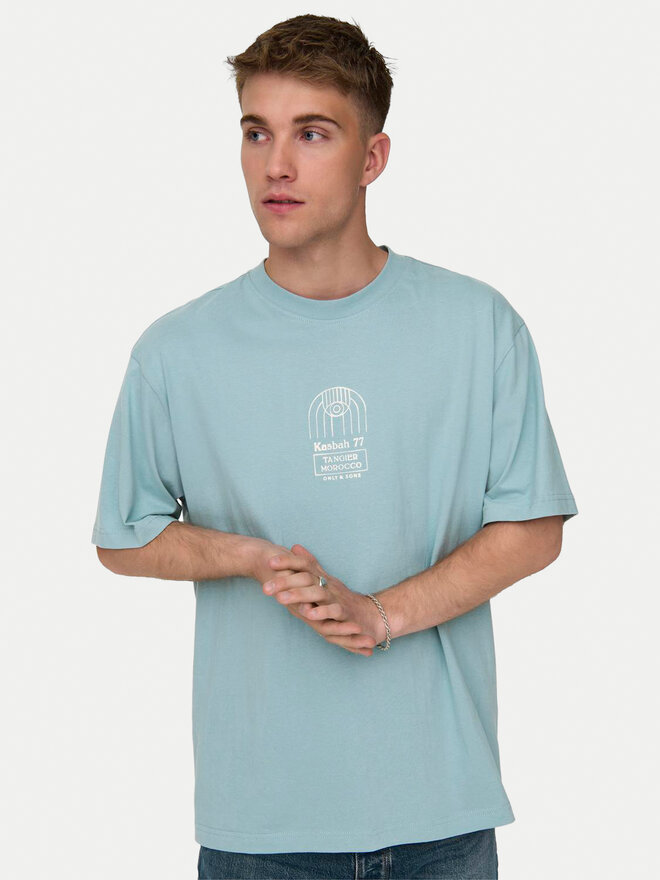 Only & Sons Only & Sons Camiseta Malik 22029484 Azul Relaxed Fit