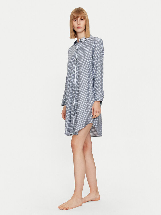 Selmark Selmark Camisón Corba Tera P7363 Azul Regular Fit