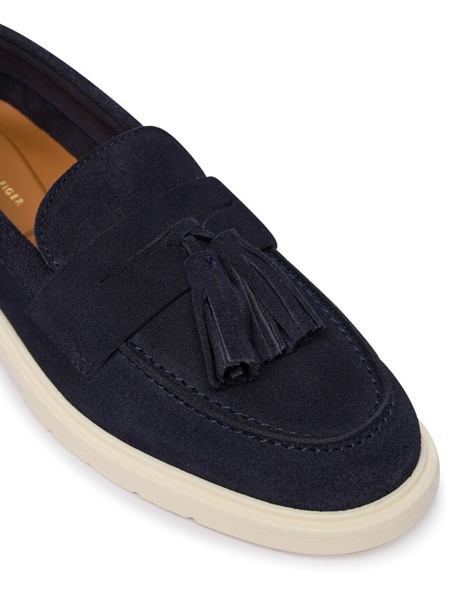 Tommy Hilfiger Mokassins Tommy Hilfiger Light Suede Tassel Loafer FW0FW09285 Dunkelblau