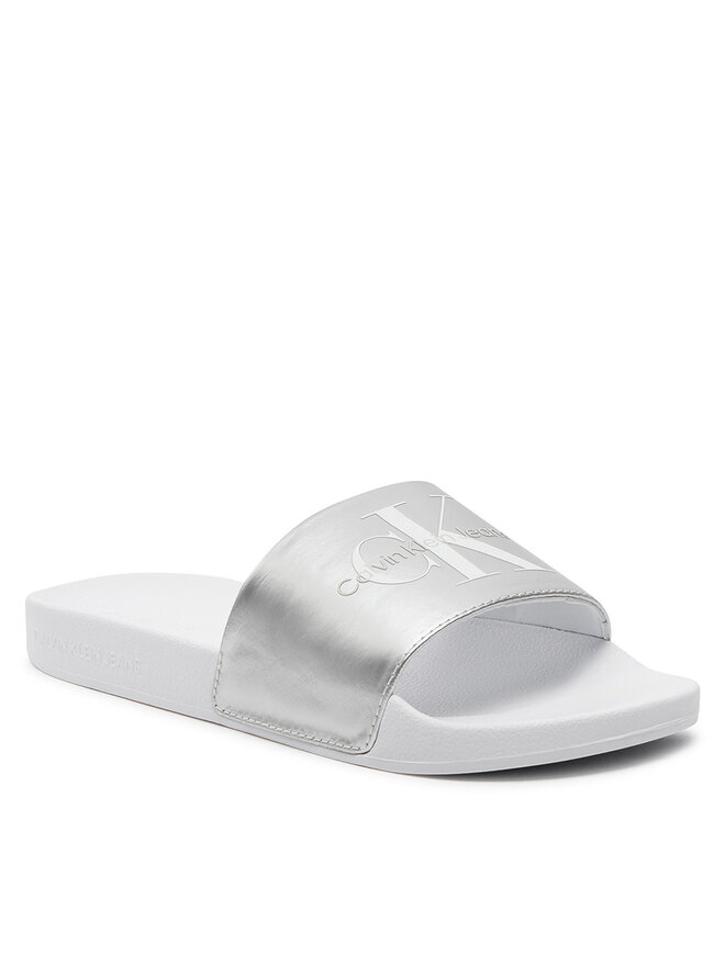 Calvin Klein Jeans Papucs Calvin Klein Jeans Slide Ny Pearl YW0YW01243 Ezüst