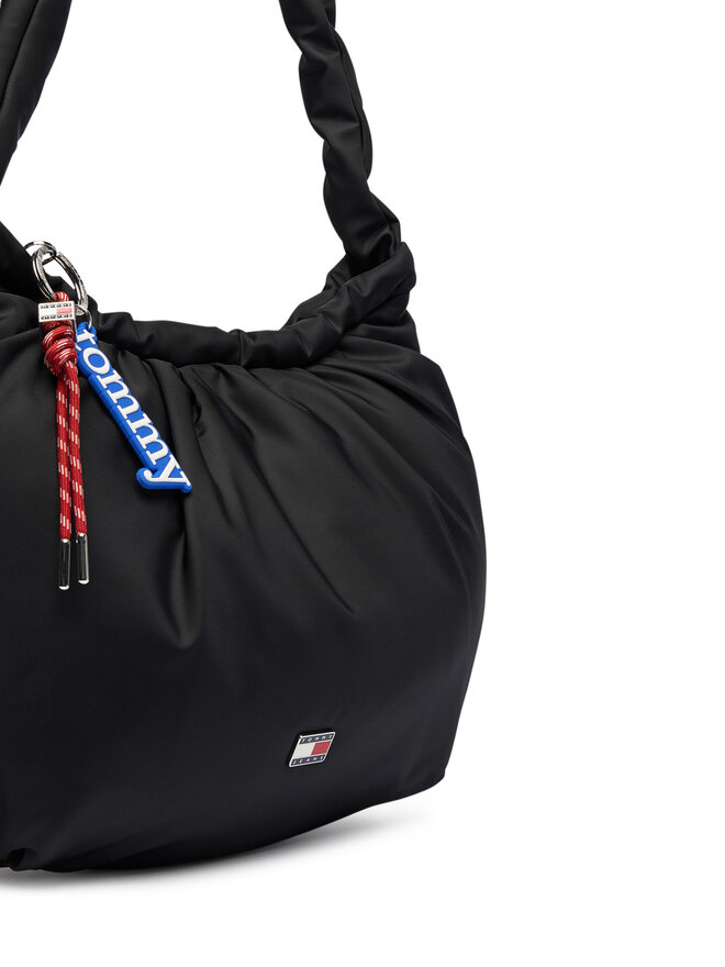 Tommy Jeans Handtasche Tommy Jeans Tjw Icon Charms Hobo AW0AW18783 Schwarz