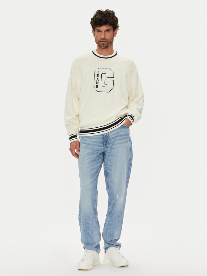 Guess Jeans Guess Jeans Pullover M5YR21 Z3HM1 Écru Regular Fit