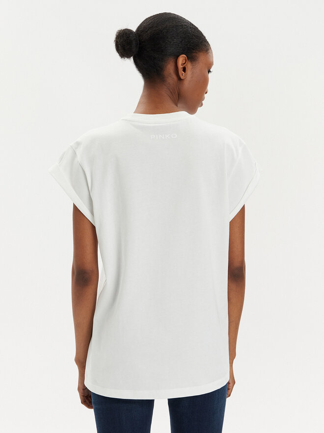 PINKO PINKO Camiseta Telesto 103138 A1XD Blanco Relaxed Fit