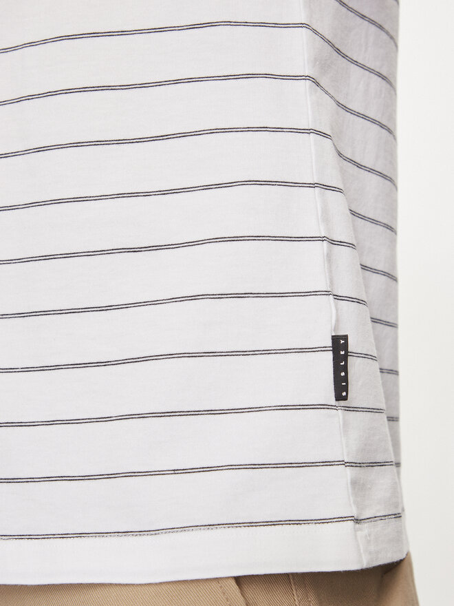 Sisley Sisley Camiseta 3QPBS103C Blanco Regular Fit