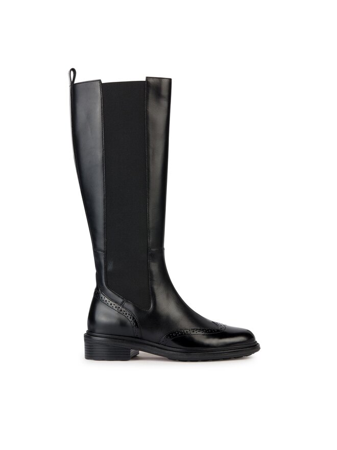 Geox Kozačky ve vojenském stylu Geox D Walk Pleasure D36TGH 04948 C9999 Černá