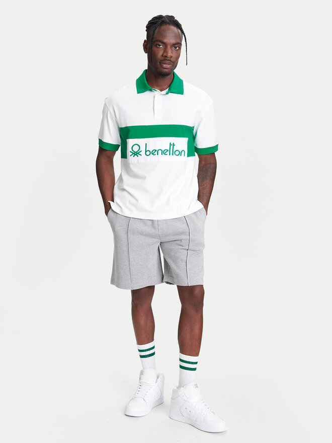 United Colors Of Benetton United Colors Of Benetton Polo 3MCYU301U Λευκό Regular Fit