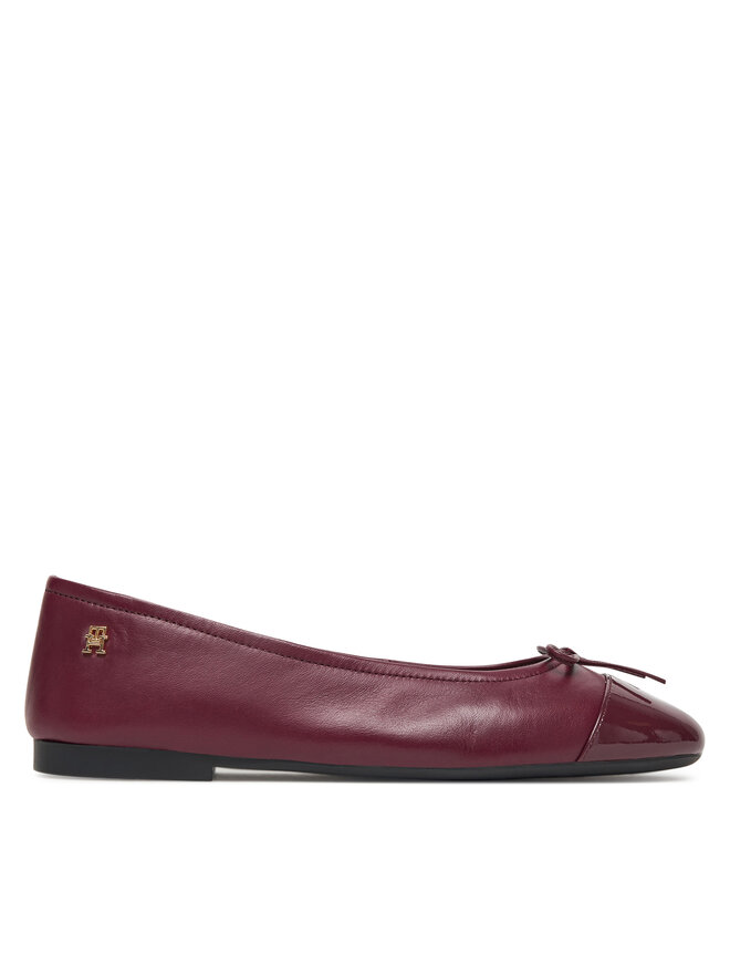 Tommy Hilfiger Bailarinas Tommy Hilfiger Patent Toe-Cap FW0FW08830 Guinda/burdeos