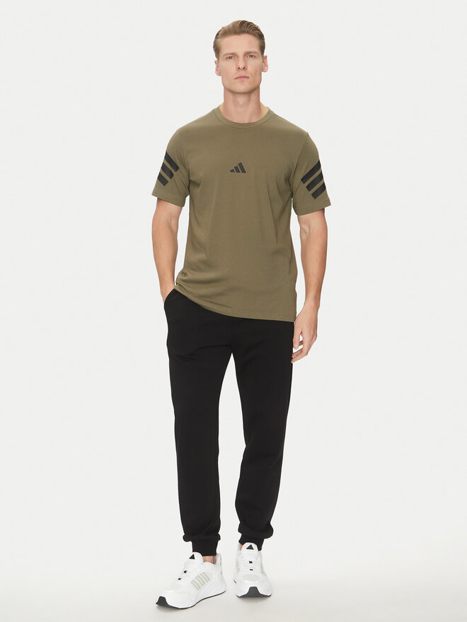 adidas adidas Marškinėliai Future Icons 3-Stripes JD4876 Žalia Regular Fit