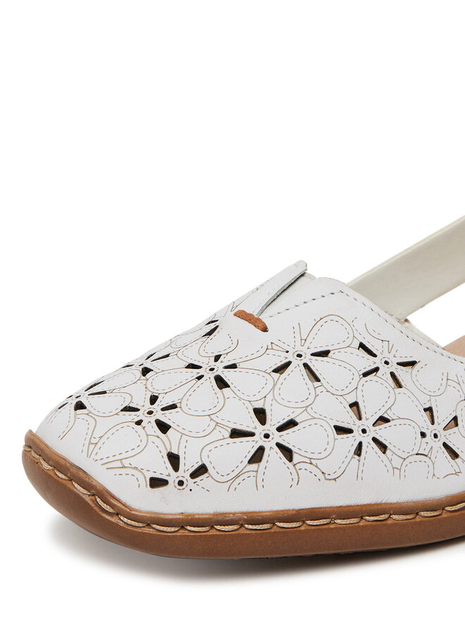 Rieker Pantofi Rieker 41356-80 Alb