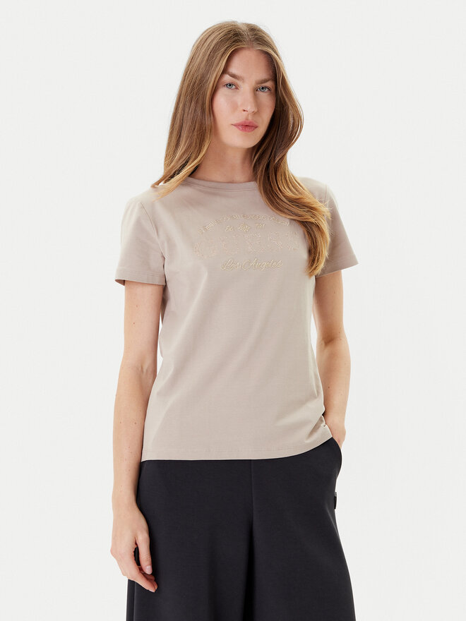 Guess Guess Majica V5YI13 J1314 Bež Regular Fit