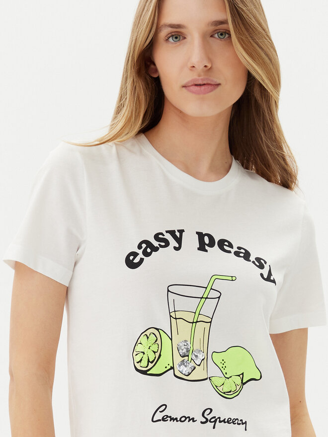 ONLY ONLY Футболка Kita 15349150 Білий Regular Fit