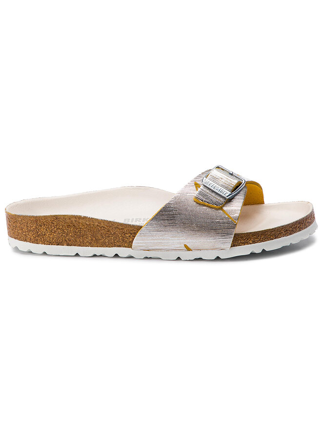 Birkenstock Pantoletten Birkenstock Madrid Rivet Logo 1012960 Silberfarben