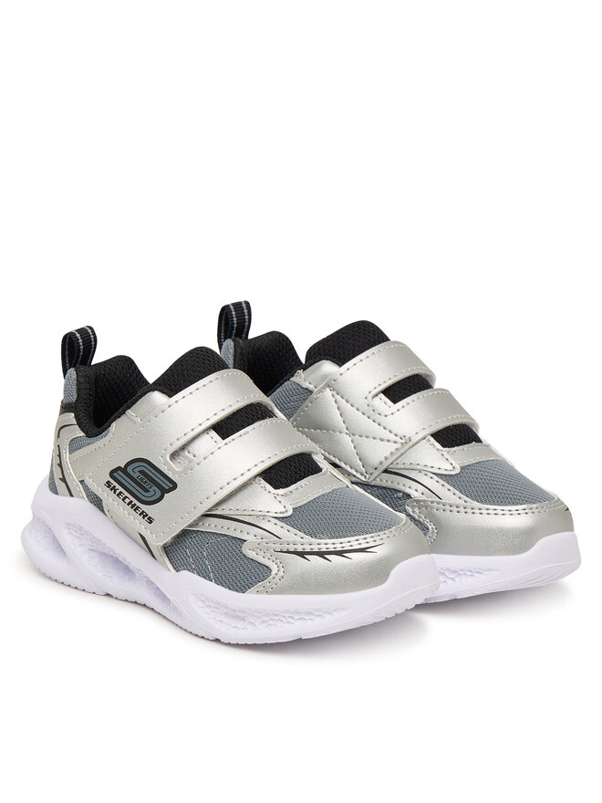 Skechers Снікерcи Skechers Meteor-Lights - Glow 401498N/SLBK Срібний
