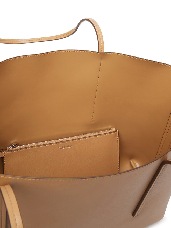 Calvin Klein Handtasche Calvin Klein Foil Logo Tote LV04F3274G Beige