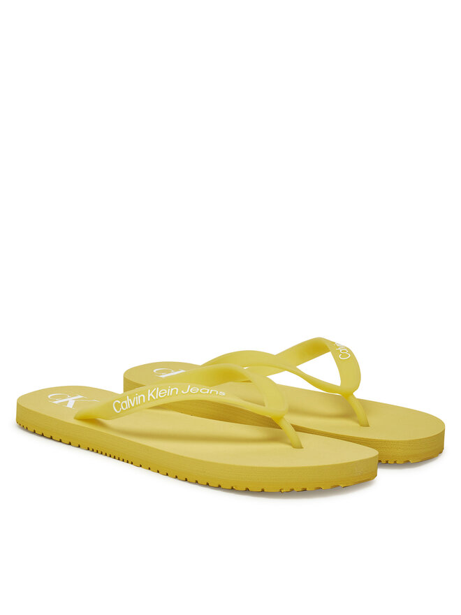 Calvin Klein Jeans Zehentrenner Calvin Klein Jeans Beach Sandal Transparent Tpu YW0YW01829 Gelb