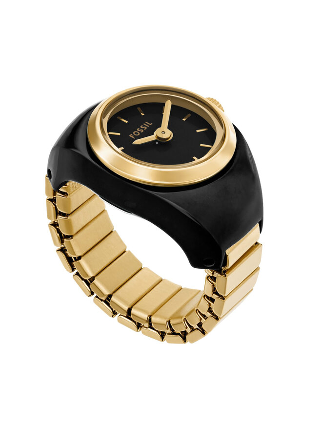 Fossil Zegarek Fossil Watch Ring ES5413 Czarny