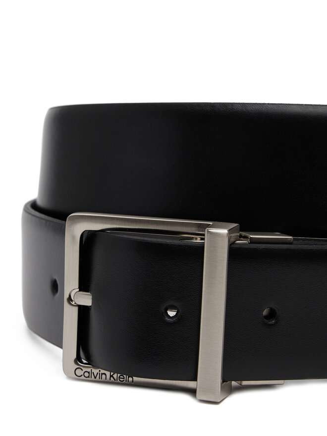 Calvin Klein Чоловічий ремінь Calvin Klein Adj/Rev Sleek Square 35Mm K50K512836 Чорний