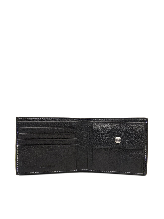 Calvin Klein Geldbörse Calvin Klein Bold Pebble Billfold W/ Coin LV04D1270G Schwarz