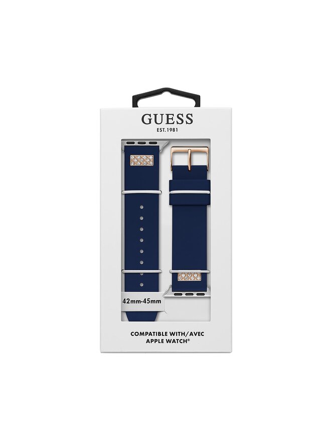Guess Náhradný remienok na hodinky Apple Watch Guess CS3004S3 Tmavomodrá