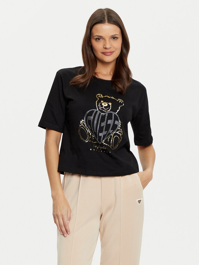 Guess Guess Marškinėliai V5RI09 I3Z14 Juoda Relaxed Fit
