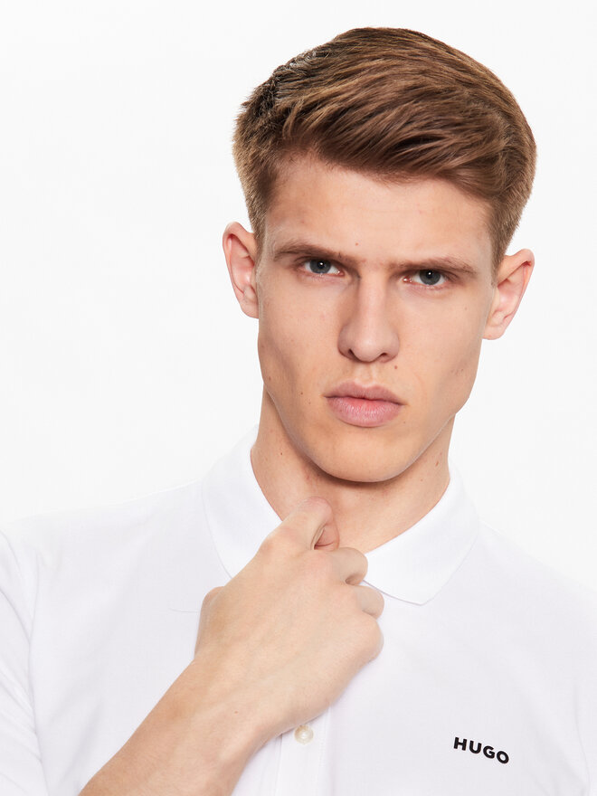 HUGO Hugo Поло 50470547 Білий Slim Fit
