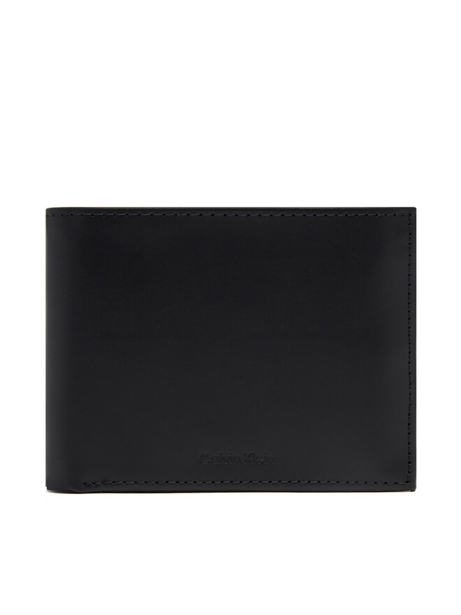 Calvin Klein Pánska peňaženka Calvin Klein Ck Premium Trifold 10Cc W/Coin K50K512849 Čierna