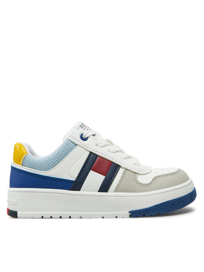 Tommy Hilfiger Sneakersy Tommy Hilfiger Flag Low Cut Lace-Up Sneaker T3X9-33863-1269 M Biały