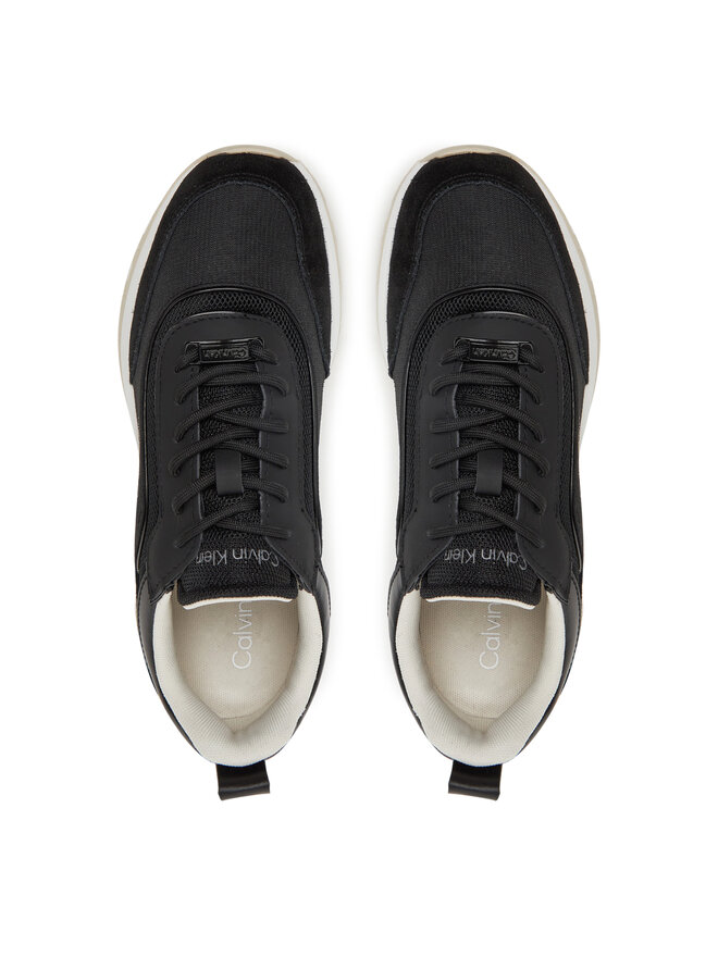 Calvin Klein Αθλητικά Calvin Klein Runner Lace Up Mesh Mix HW0HW02487 Μαύρο