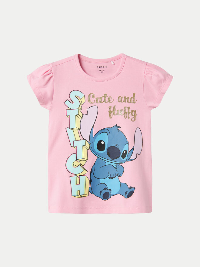 NAME IT NAME IT Camiseta Folly Stitch 13240690 Rosa Regular Fit