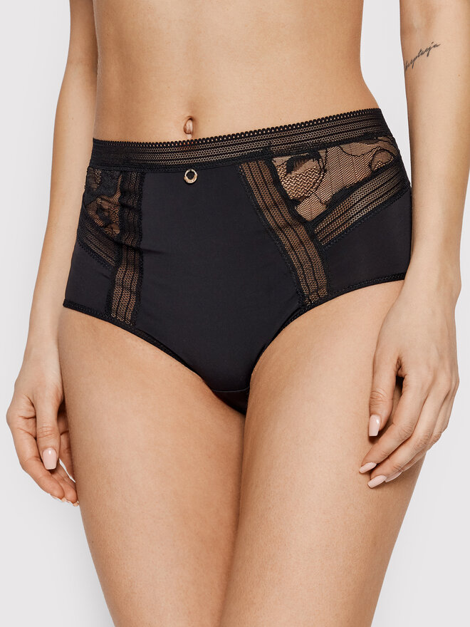 Chantelle Chantelle Klassischer Damenslip mit hoher Taille True Lace C11M80 Schwarz