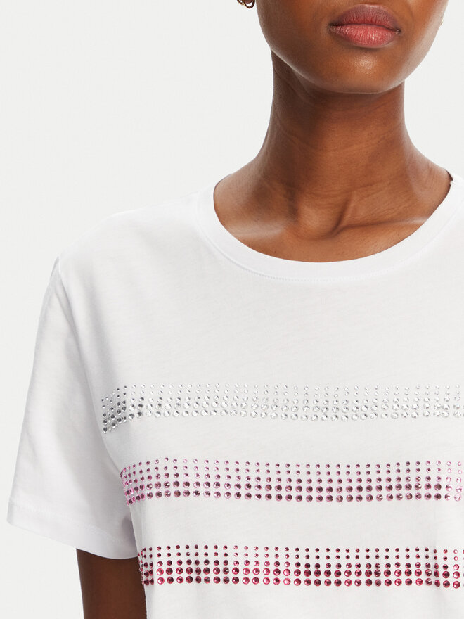 Marella Marella Camiseta Foglia 2515971042 Blanco Regular Fit