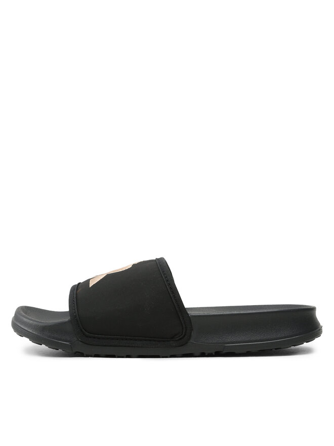Mules sandales de bain Le Coq Sportif Slide Binding Metallic 2310323 Noir chaussures