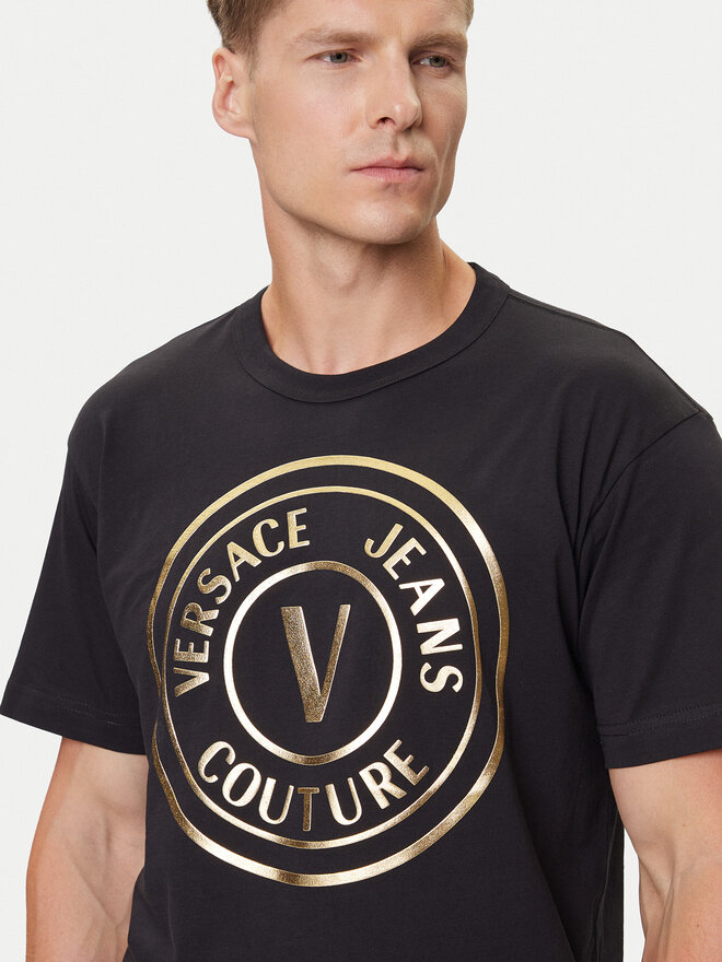 Versace Jeans Couture Versace Jeans Couture Camiseta 79GAHT01 CJ00T Negro Regular Fit