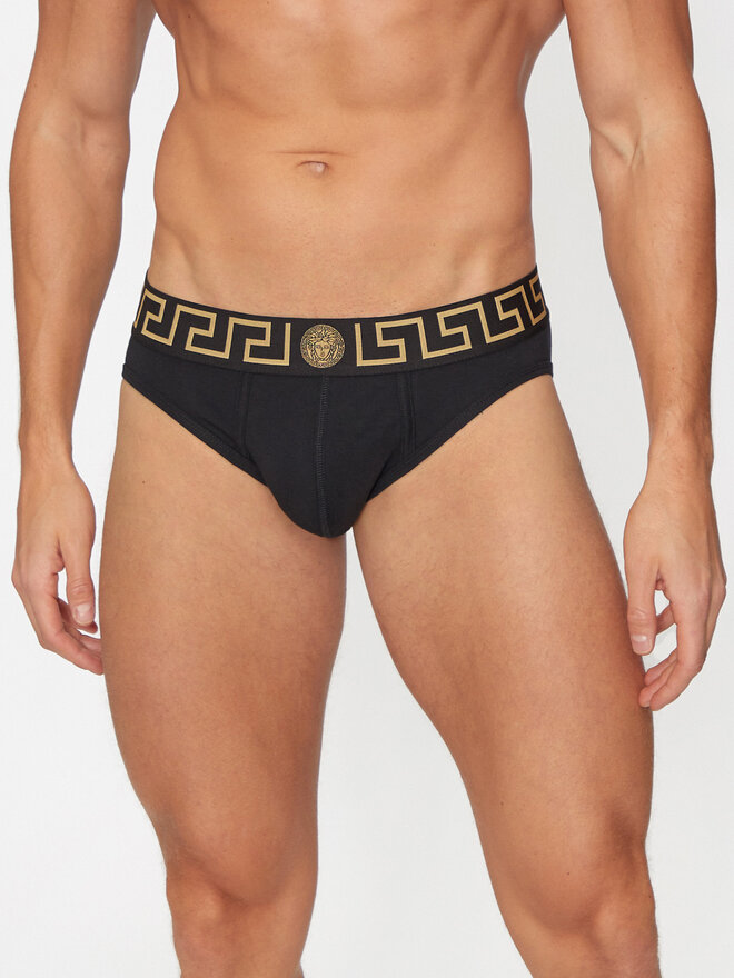 Versace Versace Набір з 2 пар сліпів AU10180 1A10011 Чорний