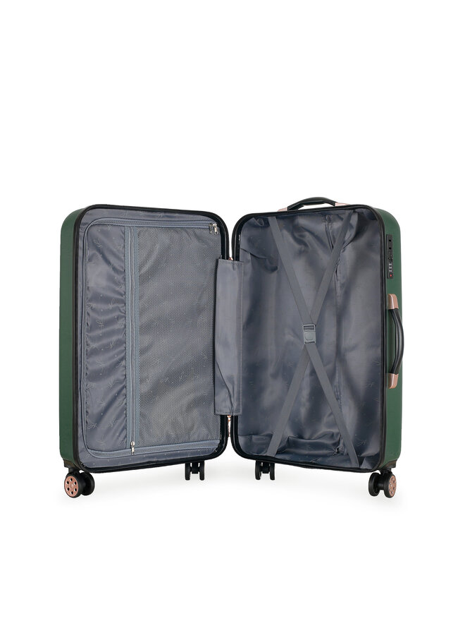 Semi Line Μεγάλη Βαλίτσα Semi Line T5928-3 Χακί