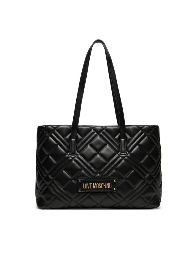 Love moschino black tote bag hot sale