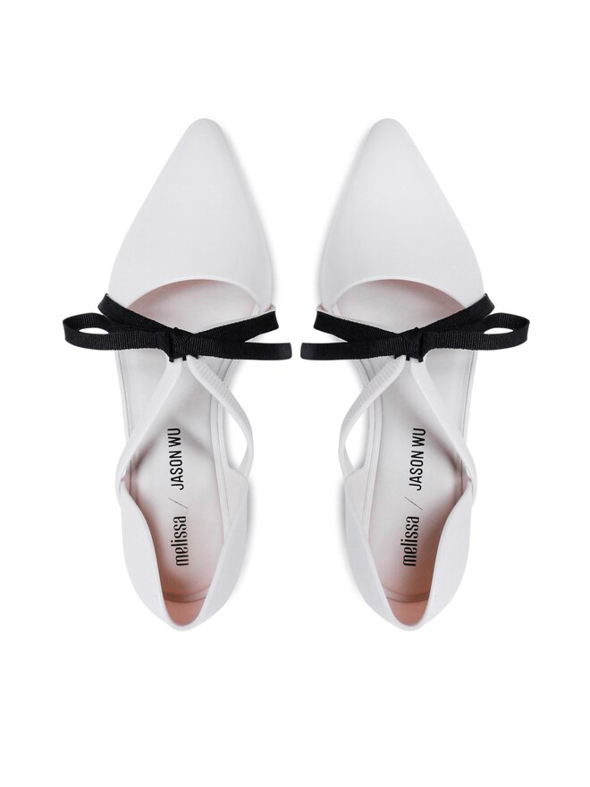 Melissa Ballerine Melissa Pointy Stripe Jason 33435 Bianco